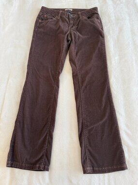 Arizona Jean Company Y2K Rusty Burgundy Corduroy Bootcut Pants Embroidered Size